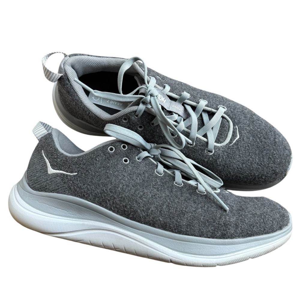 Hoka Hupana flow wool sneakers women 9 gray